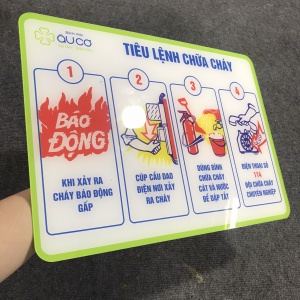 Làm bảng nội quy PCCC Mica - Bảng tiêu lệnh PCCC bằng Mica